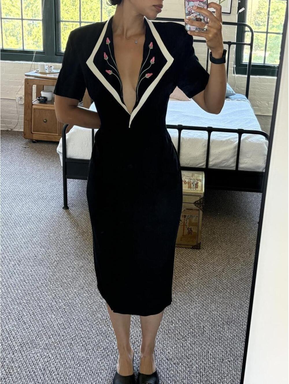 Dress Barn black midi dress